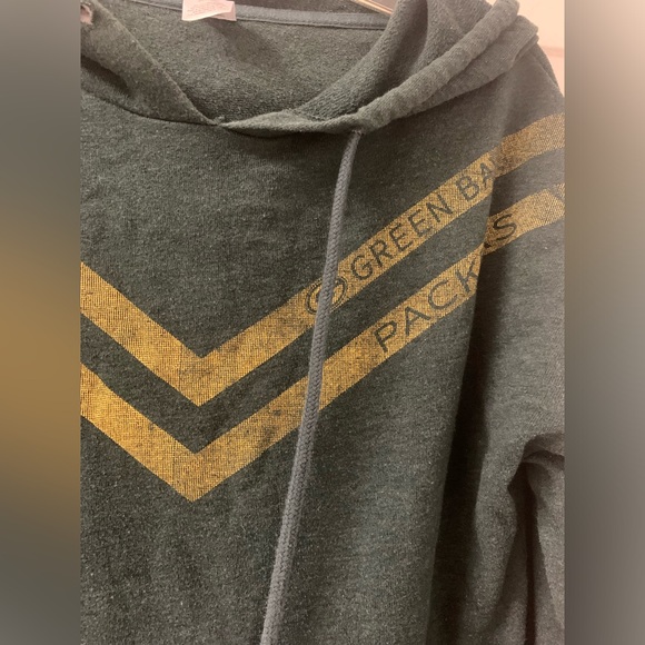 NFL Brand Green Bay Packers Crop Hoodie SZ Medium - Picture 3 of 4